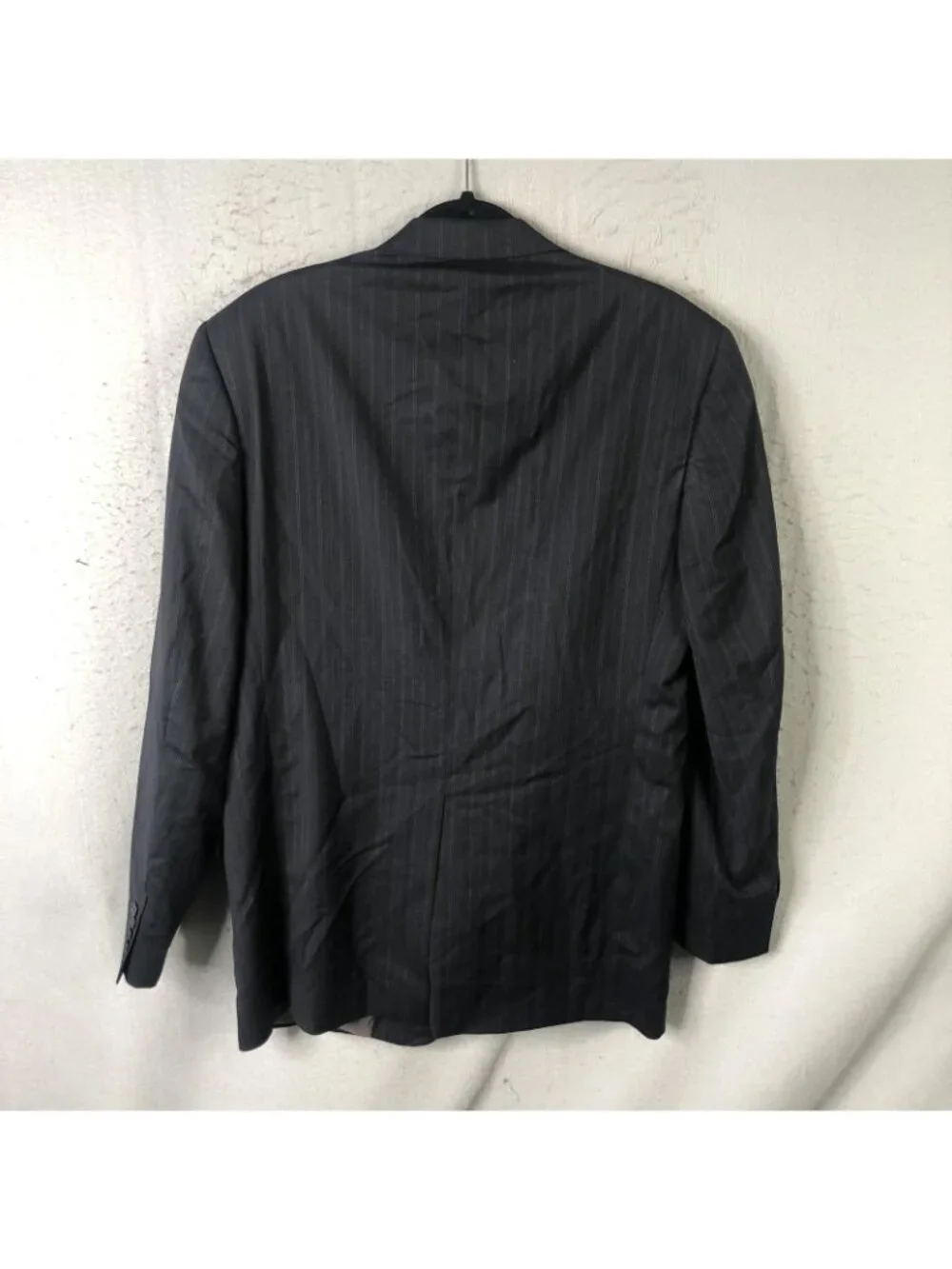 Hart Schaffner Marx Blazer Mens 44R Gray Pinstripe Wool Suit Jacket Dillard's